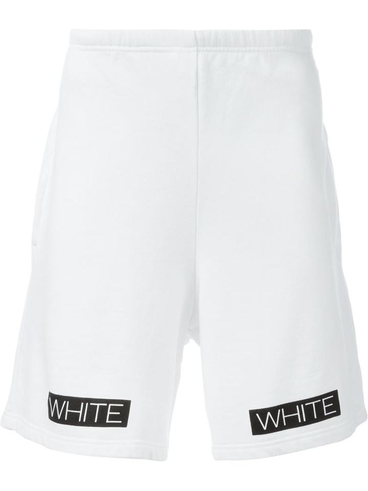 Off-white Stripe Print Track Shorts