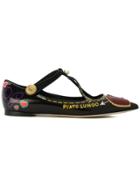 Dolce & Gabbana Bellucci Appliqué Ballerinas - Black