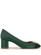 Tory Burch Chelsea 50mm Leather Pumps - Green