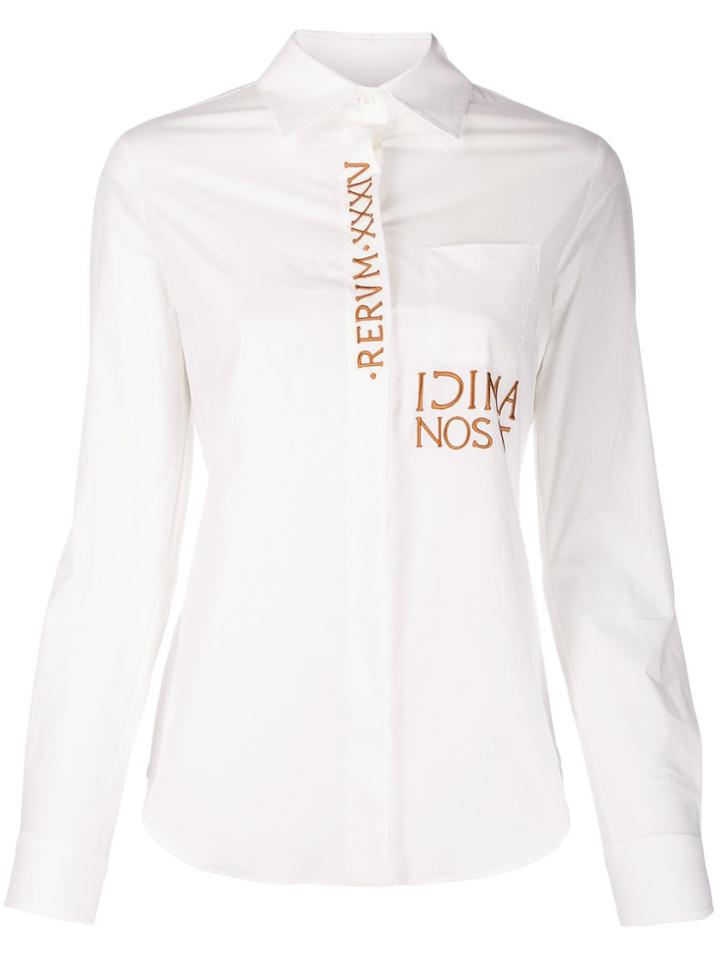 Moschino Embroidered Details Shirt - White