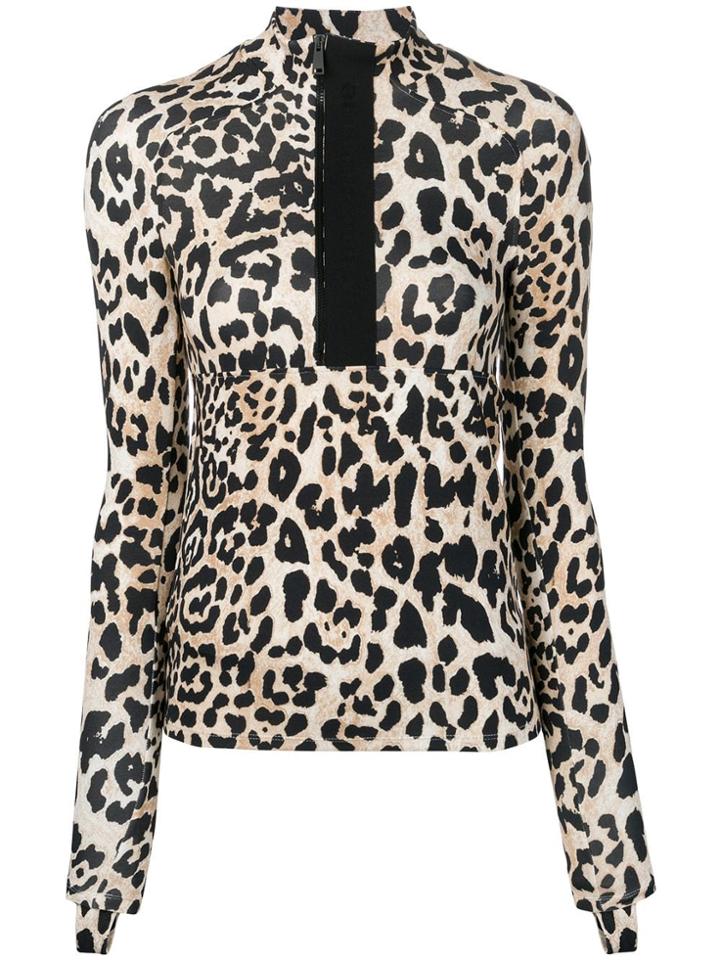 Paco Rabanne Leopard Print Top - Brown