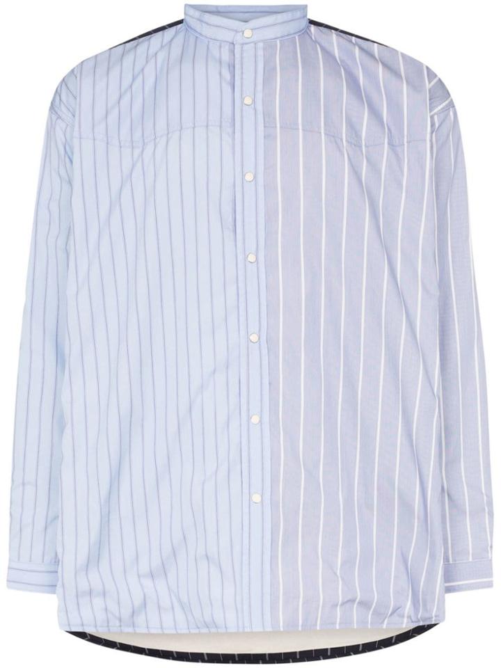 Children Of The Discordance Two-tone Pinstripe Shirt - Blue