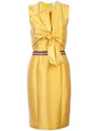 Sachin & Babi Front Bow Fitted Dress - Yellow & Orange