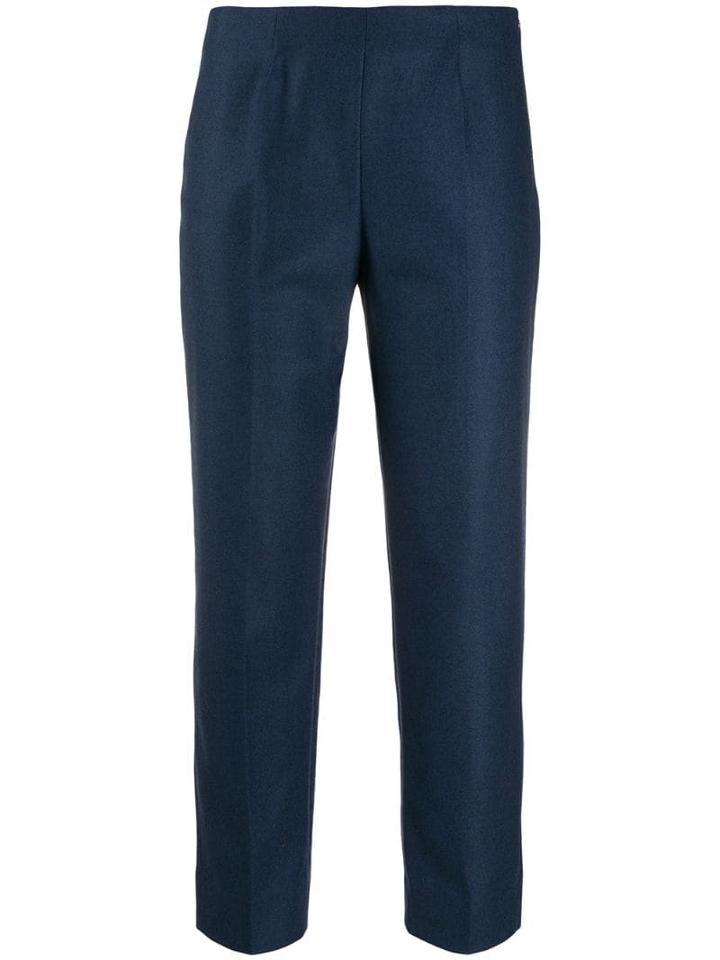 Piazza Sempione Cropped Slim-fit Trousers - Blue