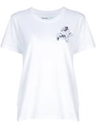 Off-white Rose Motif Printed T-shirt