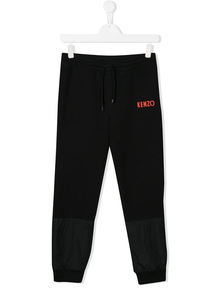 Kenzo Kids Logo Print Track Pants - Black