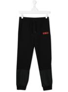 Kenzo Kids Logo Print Track Pants - Black