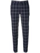 Ps Paul Smith Check Trousers - Blue