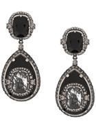 Alexander Mcqueen Gemstone Pendant Earrings - Silver