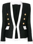 Balmain Double Breasted Fitted Jacket - Black