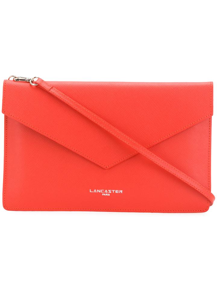 Lancaster Foldover Envelope Clutch Bag - Red