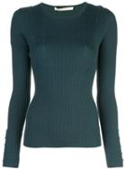 Jason Wu Collection Ribbed Knit Sweater - Green