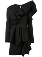 Marni Ruffle Front Mini Dress - Black