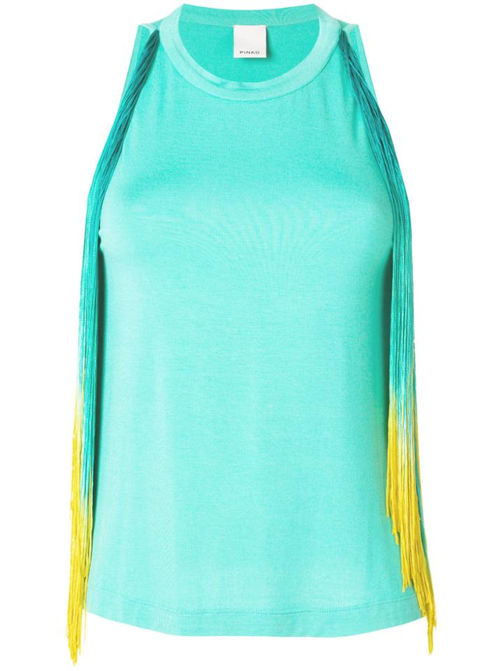 Pinko Fringed Top - Green