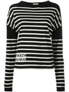 Saint Laurent Striped Jumper, Women's, Size: Medium, Black, Cotton