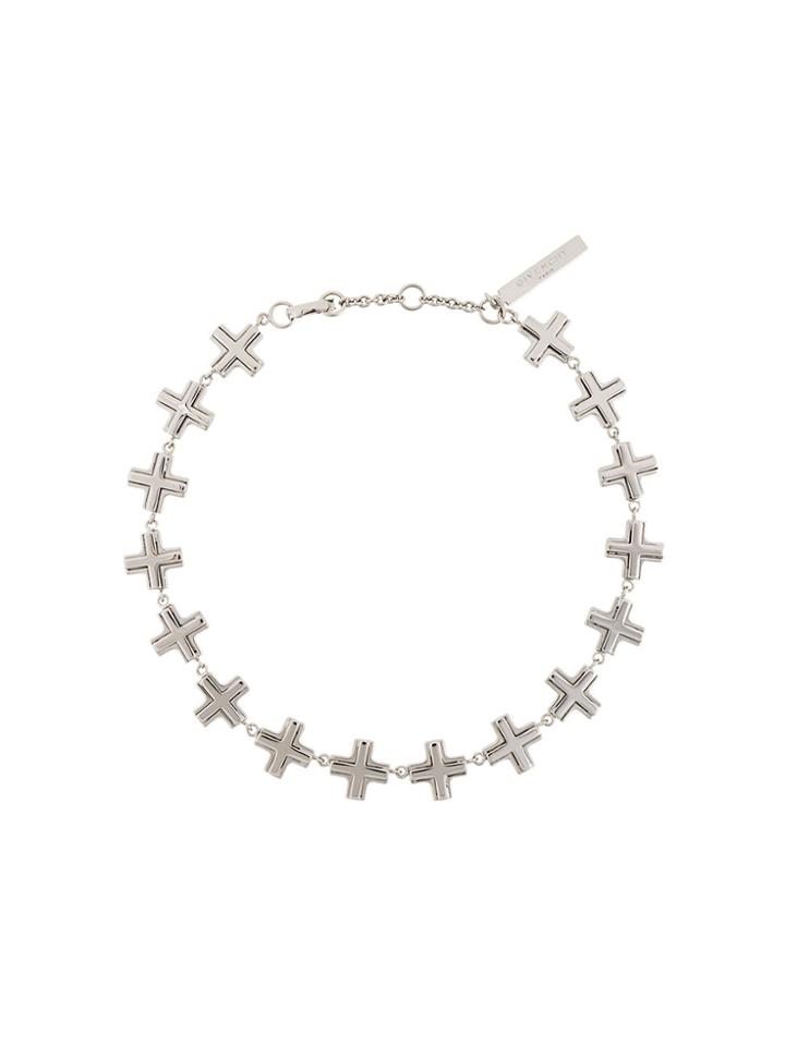 Givenchy Multi Cross Choker Necklace - Metallic