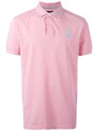 Hackett Logo Embroidery Polo Shirt, Men's, Size: Small, Pink/purple, Cotton/spandex/elastane
