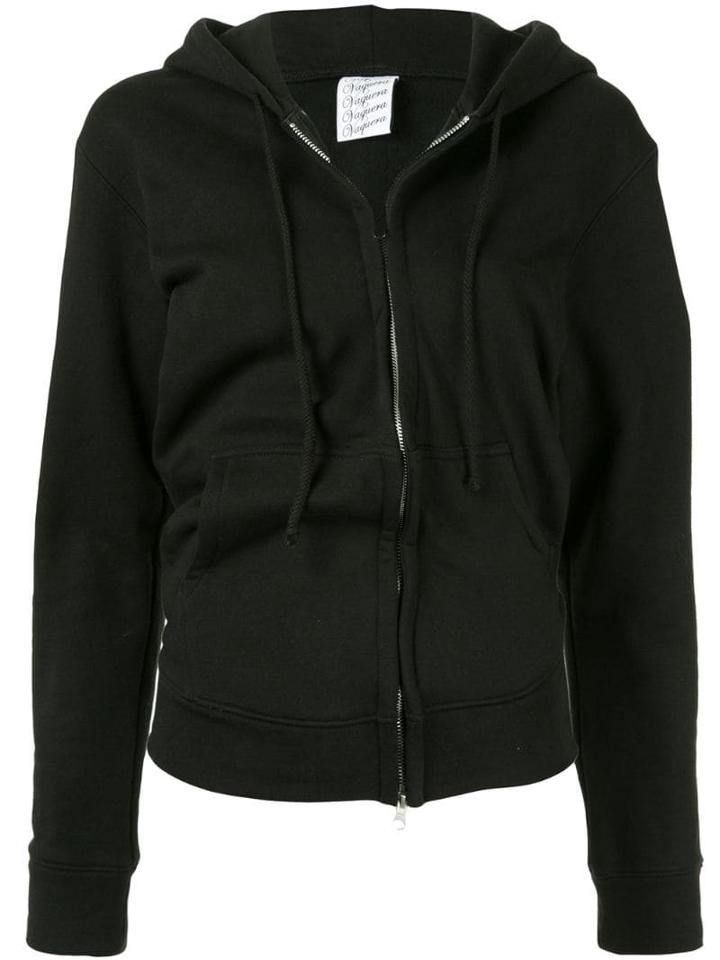 Vaquera Zipped Hoodie - Black