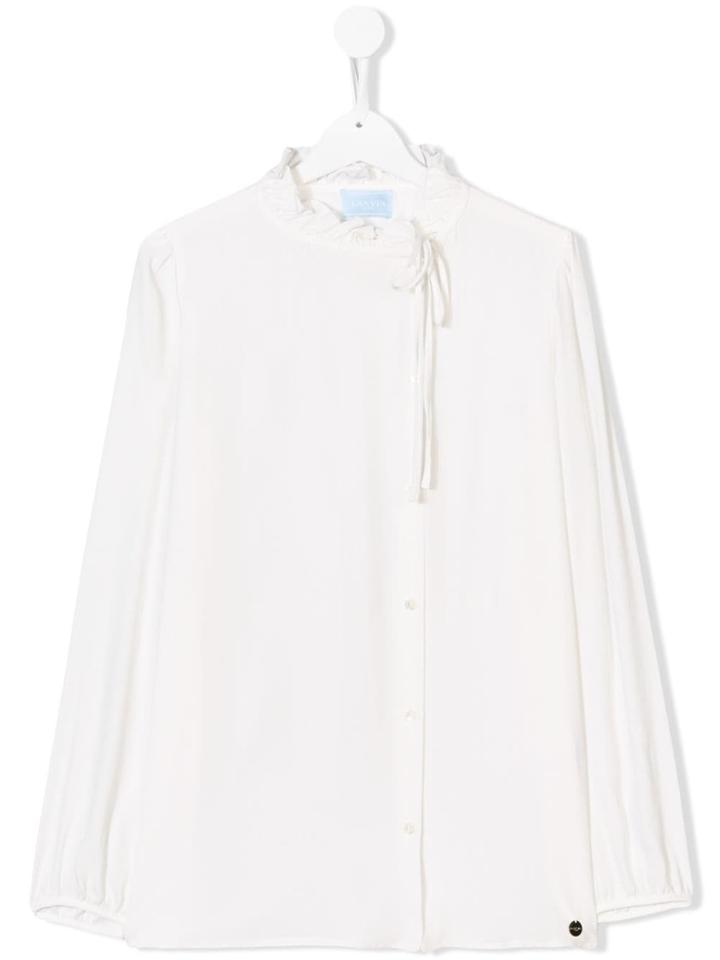 Lanvin Enfant Teen Ruffled Button Blouse - White