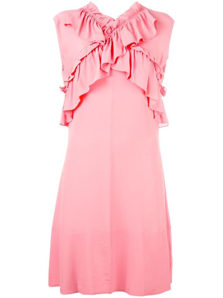 Marni Ruffled Dress, Women's, Size: 42, Pink/purple, Silk/acetate