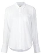 Nili Lotan Chest Pocket Shirt, Women's, Size: S, White, Cotton