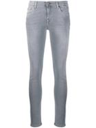 7 For All Mankind Faded Skinny Style Jeans - Grey