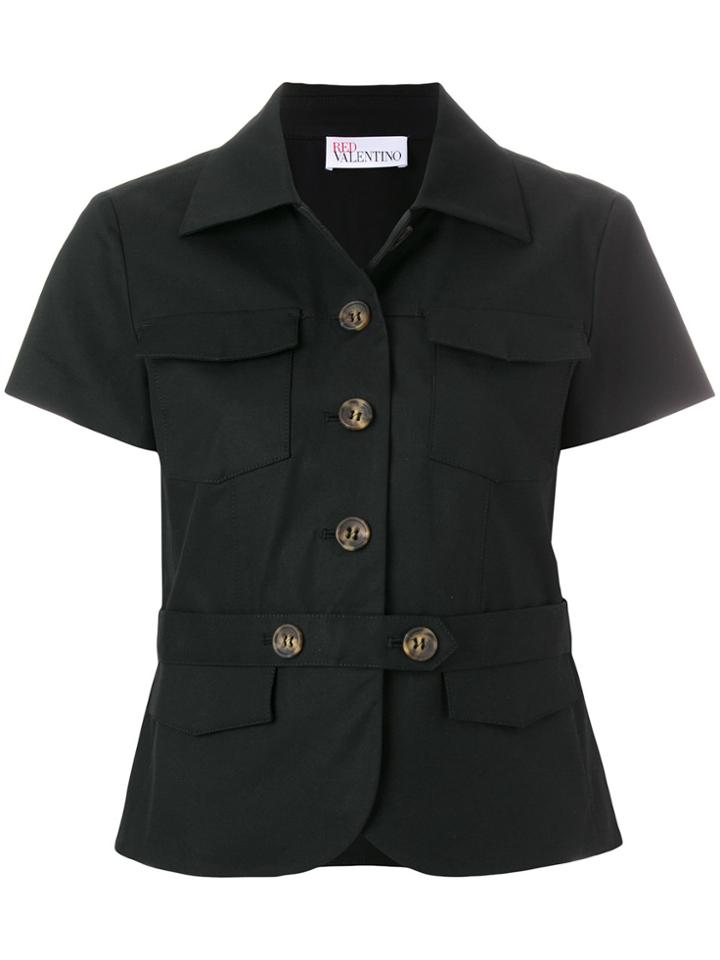 Red Valentino Shortsleeved Cargo Jacket - Black