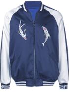 Perks And Mini Embroidered Details Bomber Jacket - Blue