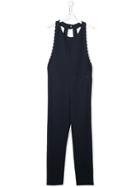 Chloé Kids Teen Scallop-trimmed Jumpsuit - Blue