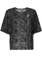 Zambesi Sheer Embroidered T-shirt - Black