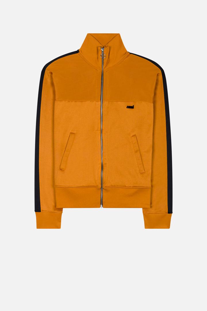 Ami Alexandre Mattiussi Zipped Track Jacket, Men's, Size: Xxl, Yellow/orange, Cotton/polyester