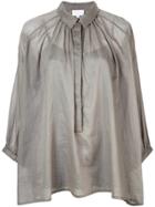 Noon By Noor Sian Pleated Boxy Shirt - Grey