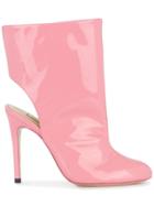 Natasha Zinko Cut-out Ankle Boots - Pink