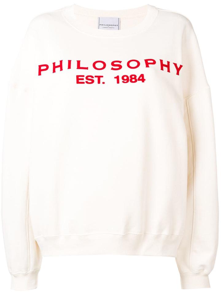 Philosophy Di Lorenzo Serafini Logo Print Sweatshirt - Neutrals