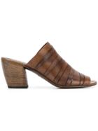 Pantanetti Open Toe Mules - Brown