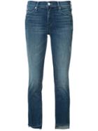 Mother Cropped Skinny Jeans, Women's, Size: 24, Blue, Cotton/polyester/spandex/elastane