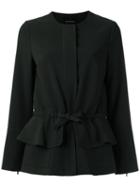 Olympiah - Tie Waist Jacket - Women - Polyester/spandex/elastane - 36, Black, Polyester/spandex/elastane