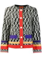 Missoni Pre-owned 2000's Ribbed Details Woven Jacket - Black
