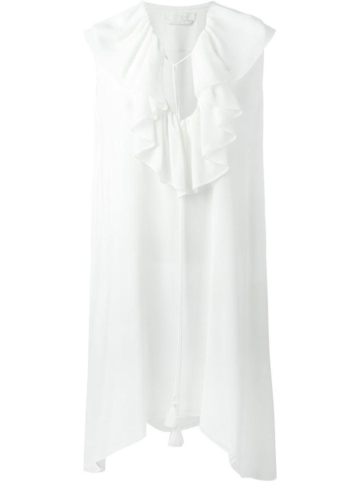Chloé Ruffle Detail Asymmetric Dress