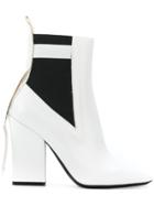 Msgm Slip-on Ankle Boots - White
