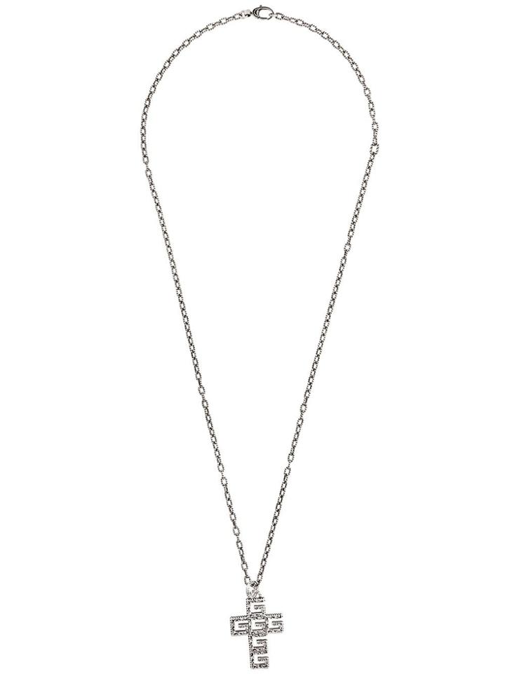 Gucci Small Cross Necklace - Silver