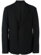Lemaire Button Front Blazer, Men's, Size: 46, Black, Wool/spandex/elastane/cotton
