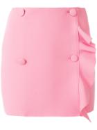 Msgm Asymmetric Ruffle Skirt - Pink & Purple