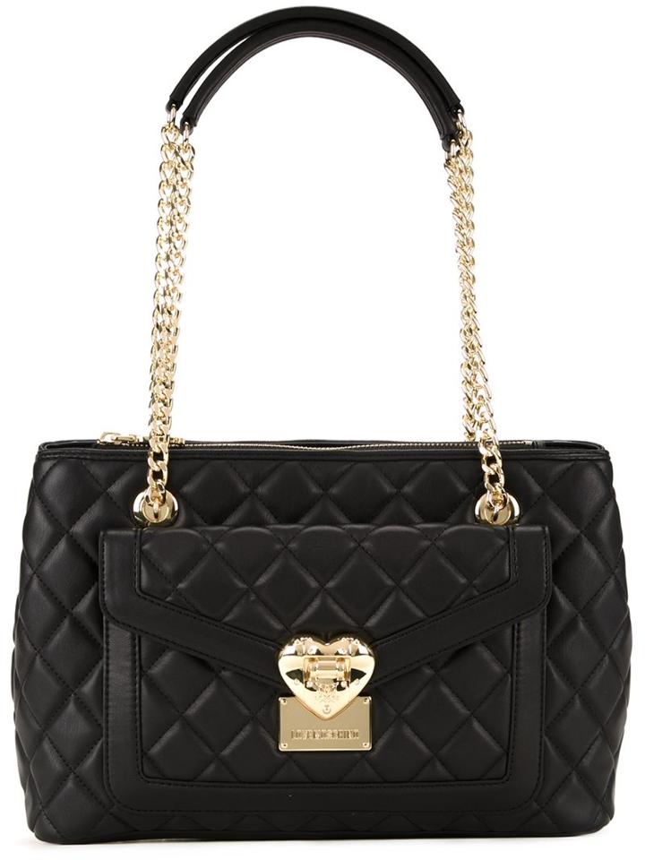 Love Moschino Medium Quilted Shoulder Bag, Women's, Black