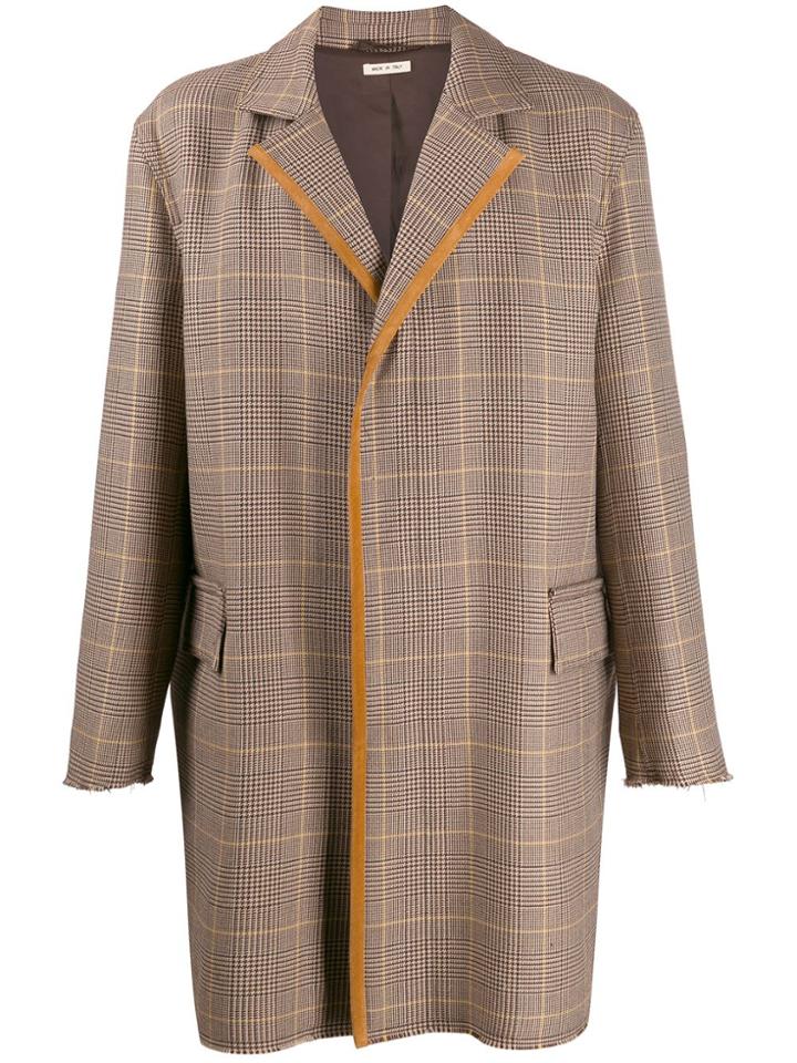 Marni Checked Boxy Fit Coat - Neutrals