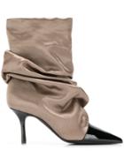 Marc Ellis Ruffled Ankle Boots - Brown