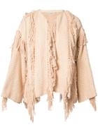 Ulla Johnson Fringed Jacket, Women's, Size: Xs/s, Pink/purple, Cotton