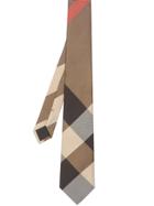 Burberry Modern Cut Oversized Check Tie - Neutrals