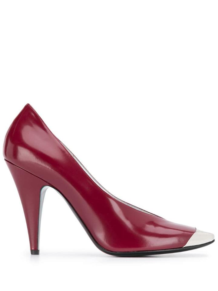 Emilio Pucci Bordeaux Square-toe Pumps - Red