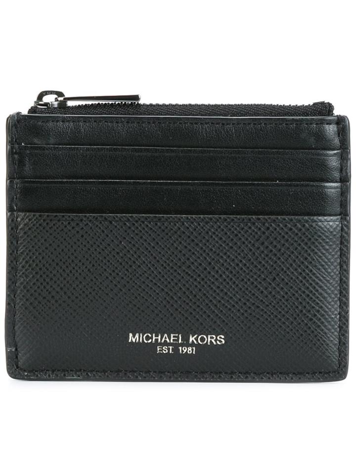 Michael Kors Top Zipped Flat Cardholder - Black